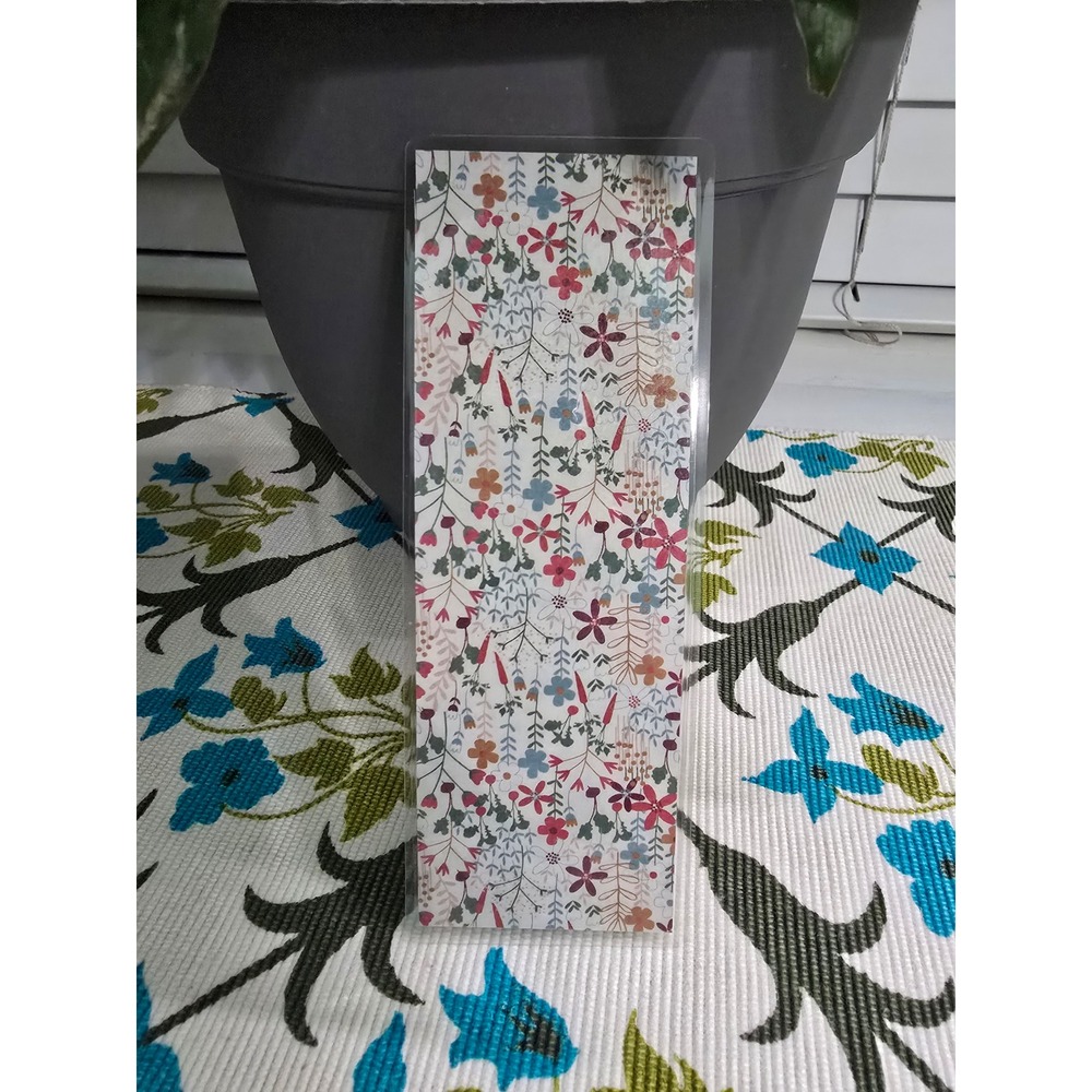 Flower Pattern Cute Laminated Bookmark